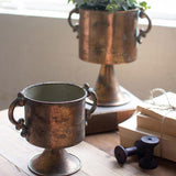 Antique Copper Planters Set