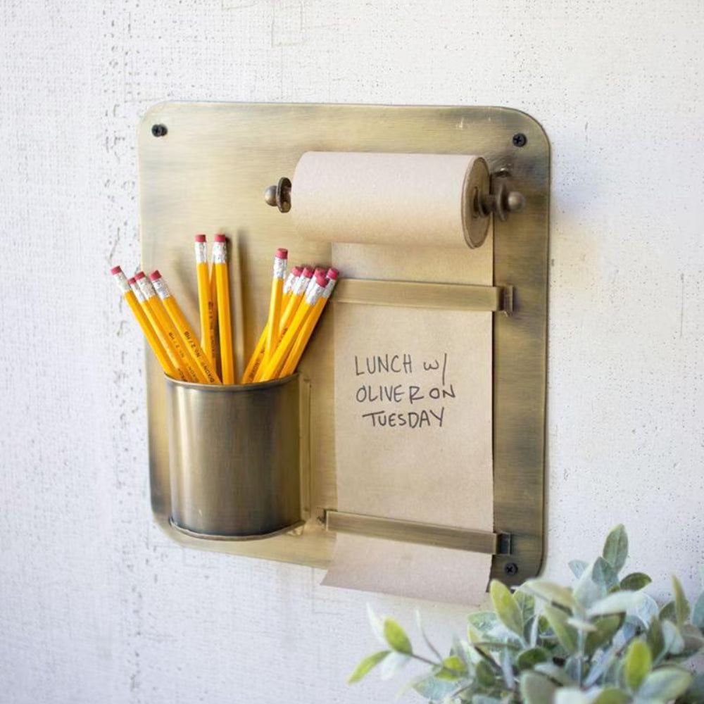 Note Roll Wall Hanging With Pencil Cup
