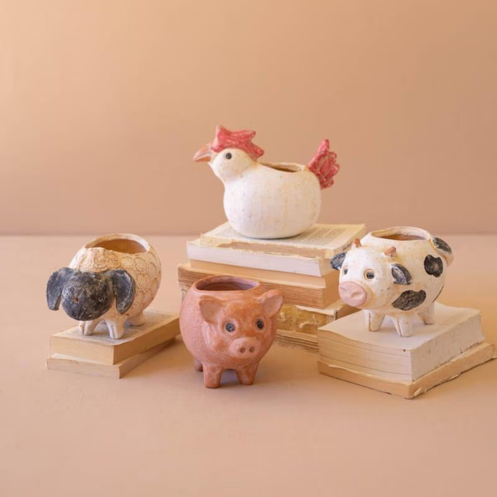 Farm Animal Planters Set