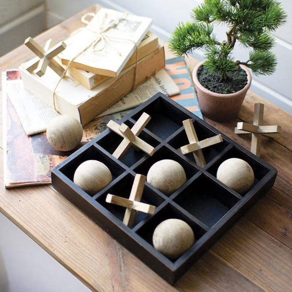 Wooden Tic-Tac-Toe Set