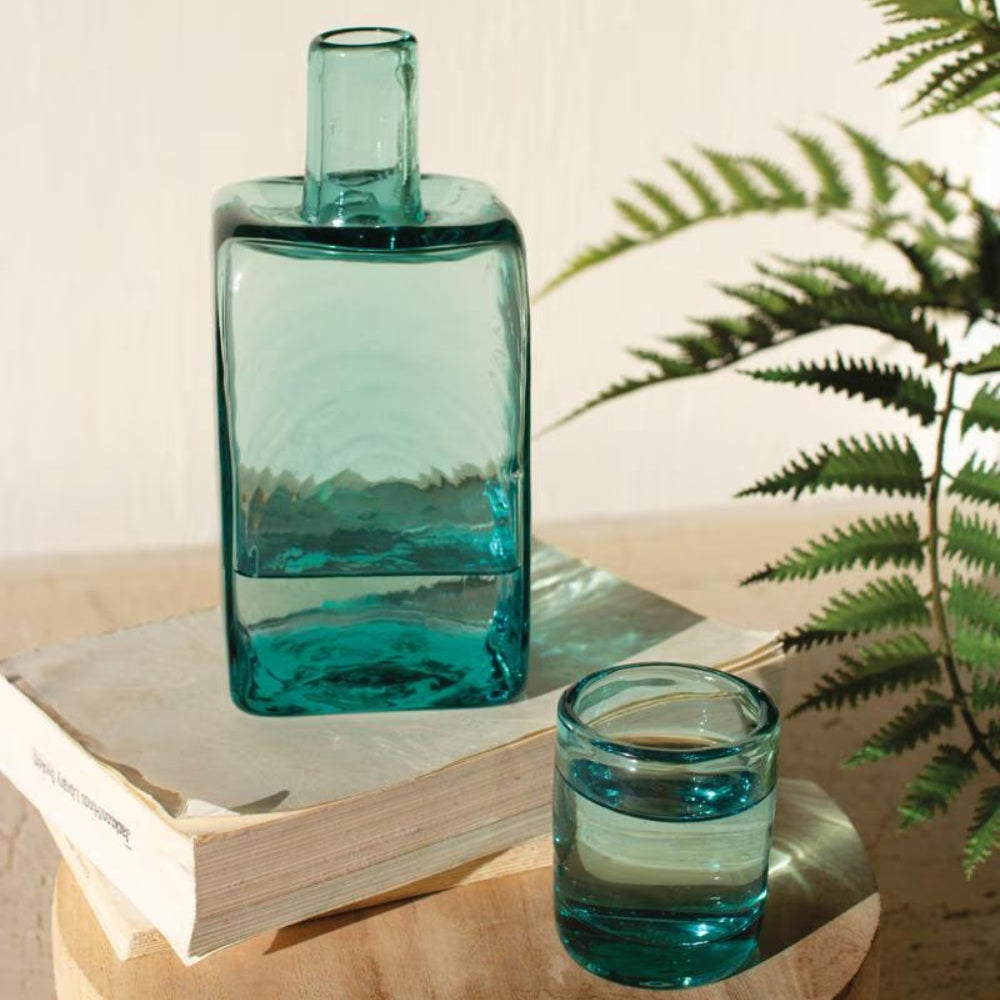 Recycled Carafe & Drinking Glass